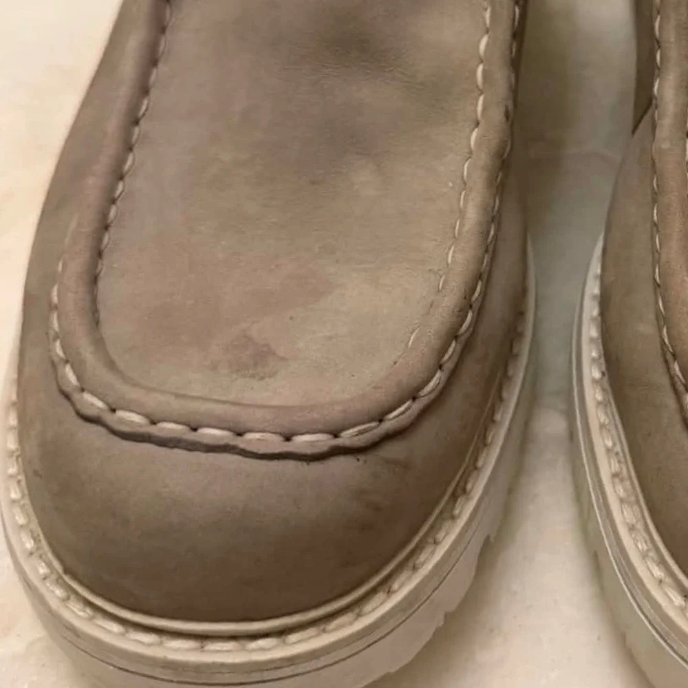 Timberland Moc Toe Chukka Boots Mens 10M Taupe Nubuck Leather